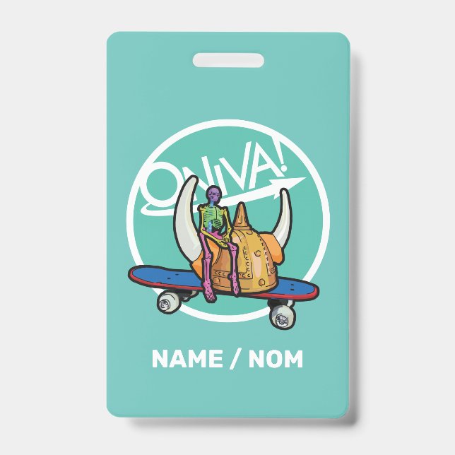 ONIVA! Squelette Viking Badge ID Badge (Front)