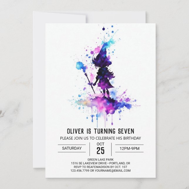 Online Children Wizardry Birthday Invitation (Front)