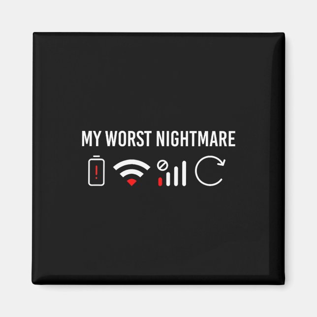Online Clothes Computer Video Game Geek My Worst S Magnet (Front)