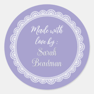 Online Craft Lace Made With Love by Label Sticker