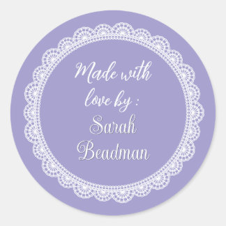 Online Craft Lace Made With Love by Label Sticker