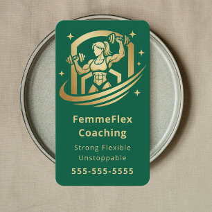 Online Fitness Coach Fitness Girl Personal Trainer Business Card