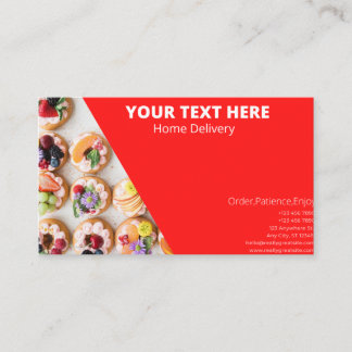 Online food business card. card