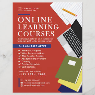 Online Learning Courses School Advertisement Flyer