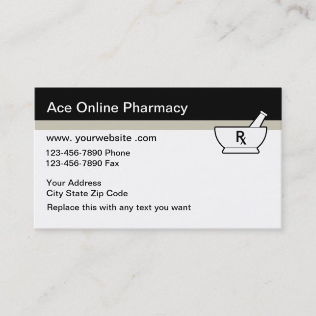 Online Pharmacy Business Cards (Front)