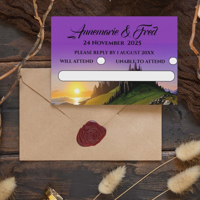 Online RSVP Mountain Wildflower  Enclosure Card (Creator Uploaded)