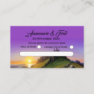 Online RSVP/QR Code Mountain Wildflower Enclosure Card