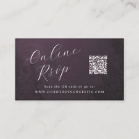 Online RSVP QR Code theatrical ornamental wedding