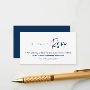 Online RSVP, Wedding website, Password, Reminder E Enclosure Card