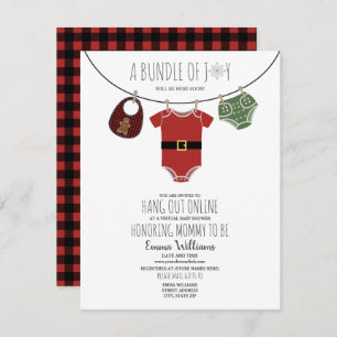Online Santa Christmas Baby Shower Invitation