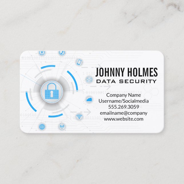 Online Security | Cyber Technology | Ai Tech Business Card (Front)
