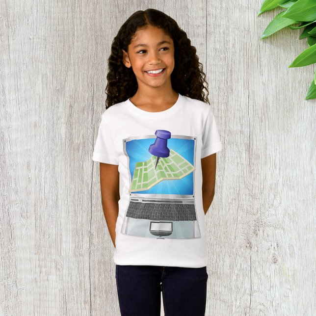 Online Street Map Girls T-Shirt (Creator Uploaded)