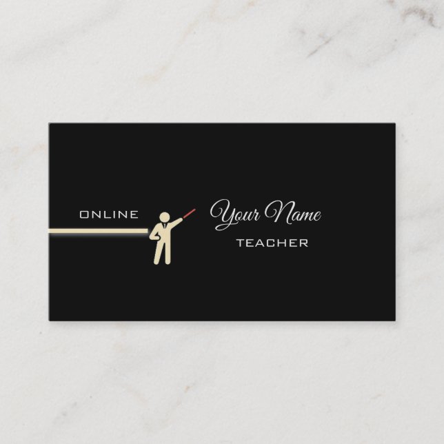 Online teacher business card (Front)