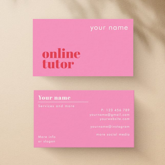 Online tutor modern Business Card (Creator Uploaded)
