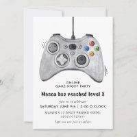 Online Video Game Birthday Party Invitation