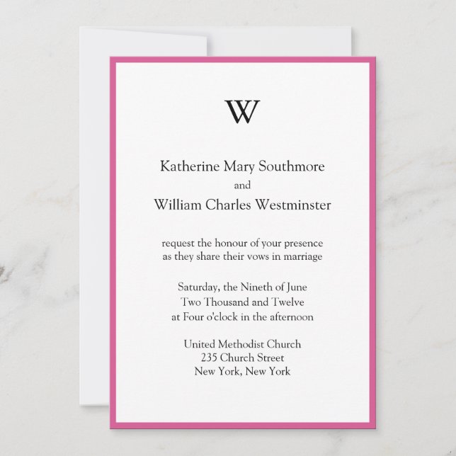 Online Wedding Invitations (Front)