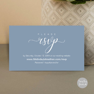 Online Wedding RSVP respond, elegant Enclosure Card