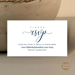 Online Wedding RSVP respond, elegant Enclosure Card