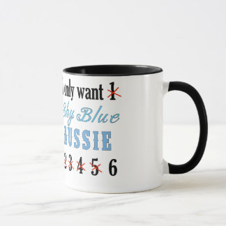 Only 1 Sky Blue Aussie Mug