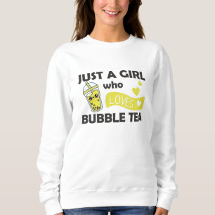 Only A Girl The Bubble Tea Loves Purple Kawaii Sweatshirt
