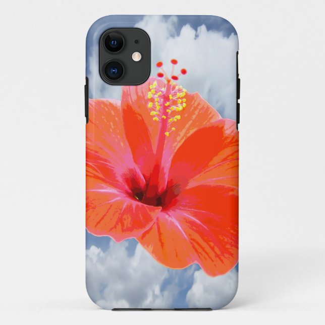 Only a Hibiscus Blossom + your text & ideas Case-Mate iPhone Case (Back)