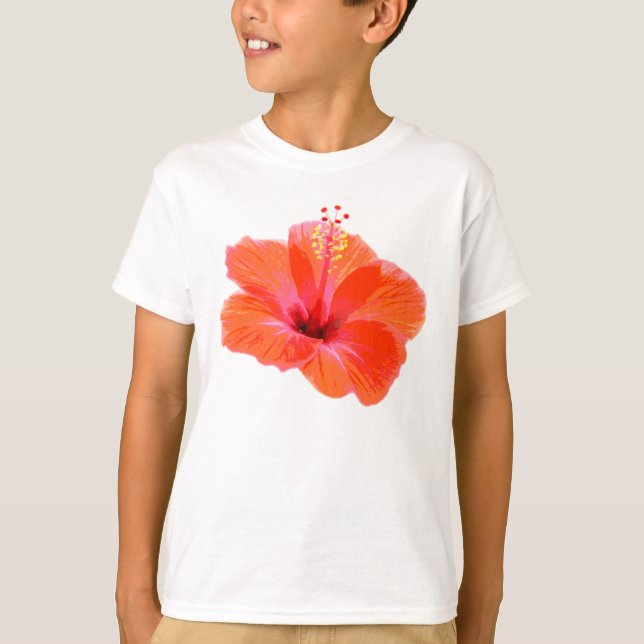 Only a Hibiscus Blossom + your text & ideas T-Shirt (Front)