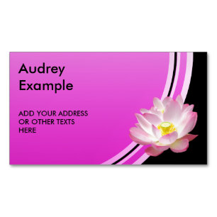 Only a Lotus Blossom + your backgr. & ideas Magnetic Business Card