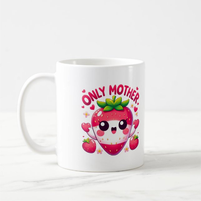 Only a Mother's Love Strawberry Coffee Mug (Left)