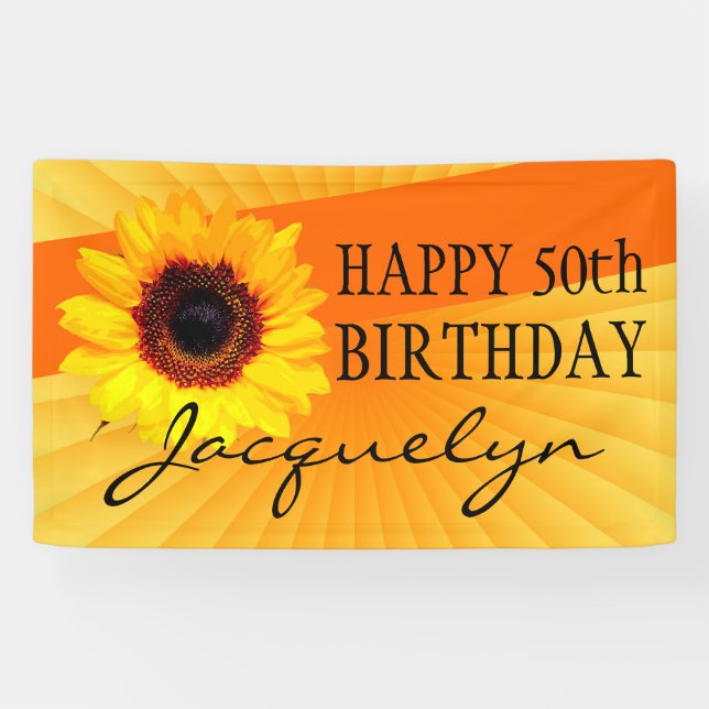 Only a Sunflower Blossom + your backgr. & ideas Banner (Horizontal)