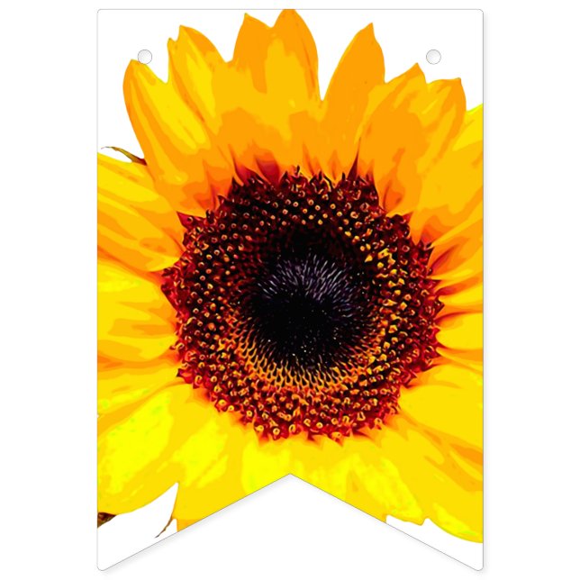 Only a Sunflower Blossom + your backgr. & ideas Bunting (First Flag)