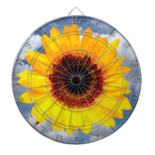 Only a Sunflower Blossom + your text & ideas Dartboard