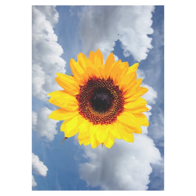 Only a Sunflower Blossom + your text & ideas Tablecloth (Front)