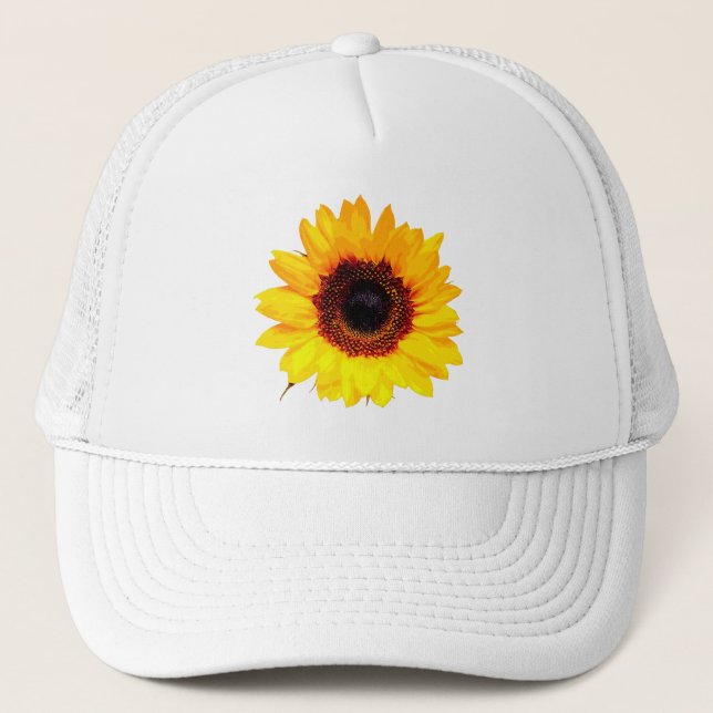 Only a Sunflower Blossom + your text & ideas Trucker Hat (Front)