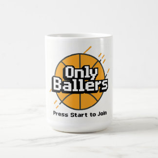 Only Ballers: Press Start to Join Coffee Mug (Pixe