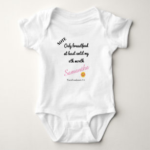 Only breastfeed baby bodysuit