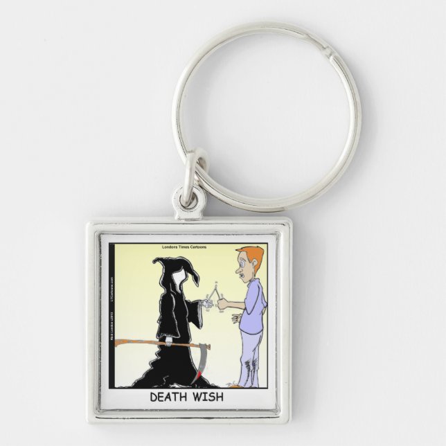 Only Chickens Fear The Reaper Funny Key Ring (Front)