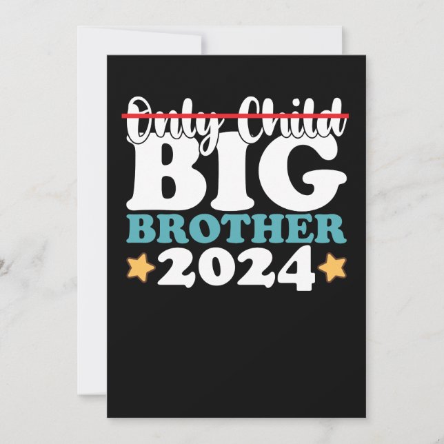 Only Child Big Brother 2024 Promoted To Invitation (Front)