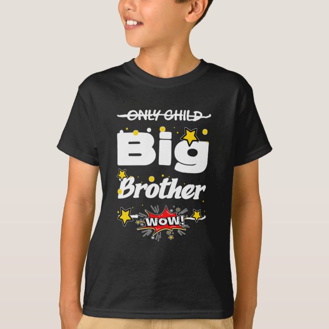 Only Child Brother Comic Sticker  T-Shirt (Front)