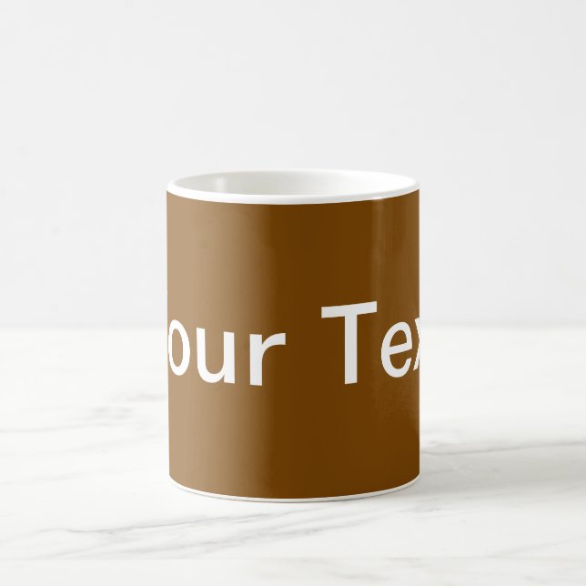 ONLY COLOR / brown + your text Coffee Mug (Center)