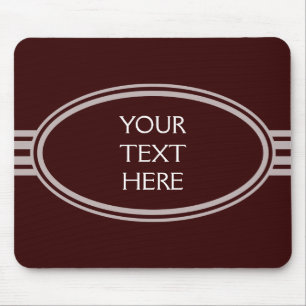 ONLY COLOR / BUTTON BANNER white + your text Mouse Pad