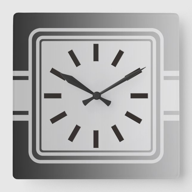 ONLY COLOR gradients - black grey + clock face I (Front)