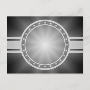 ONLY COLOR gradients - black grey Star Postcard