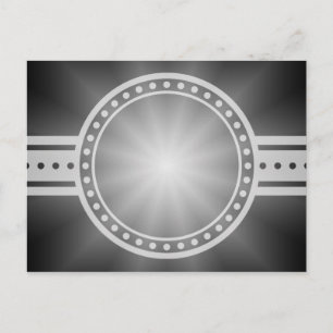 ONLY COLOR gradients - black grey Star Postcard