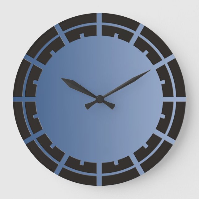 ONLY COLOR gradients blue - ring clock face black (Front)