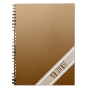 ONLY COLOR gradients - brown + your text Spiral Notebook