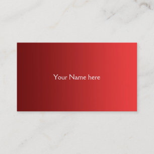 ONLY COLOR gradients - fire red Business Card