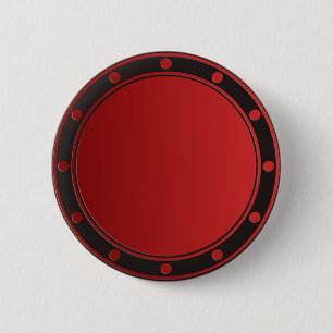 ONLY COLOR gradients - fire red + rings & dots 6 Cm Round Badge