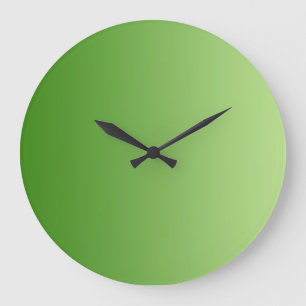ONLY COLOR gradients - green Large Clock
