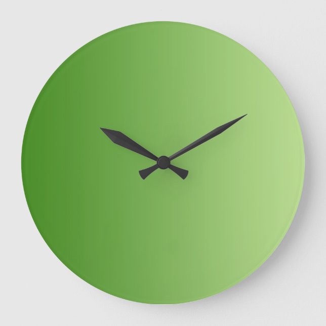 ONLY COLOR gradients - green Large Clock (Front)