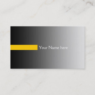 ONLY COLOR gradients grey - stripes yellow + text Business Card